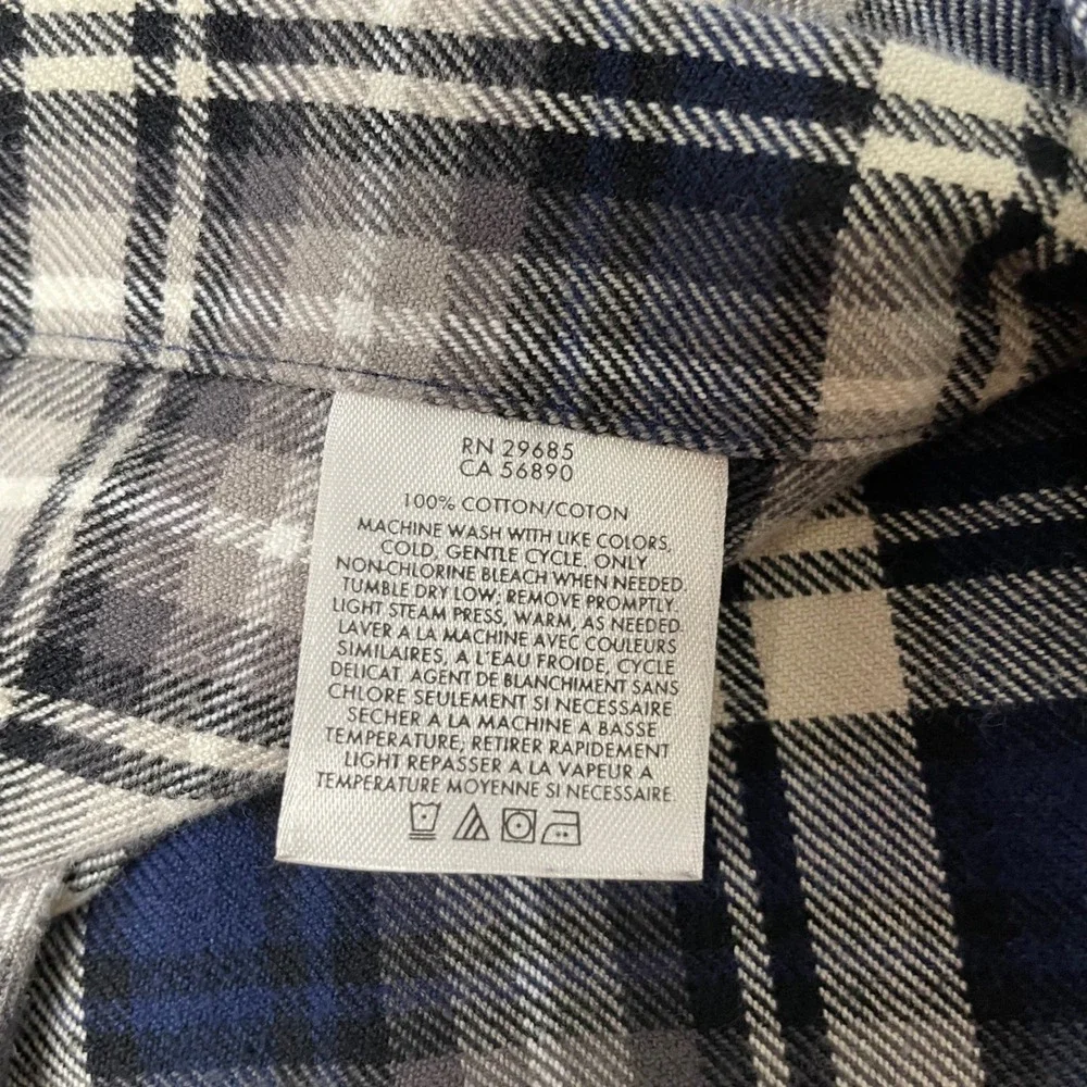 Pendleton Burnside Shirt Mens XXL Blue Plaid Cotton Flannel Button Long Sleeve